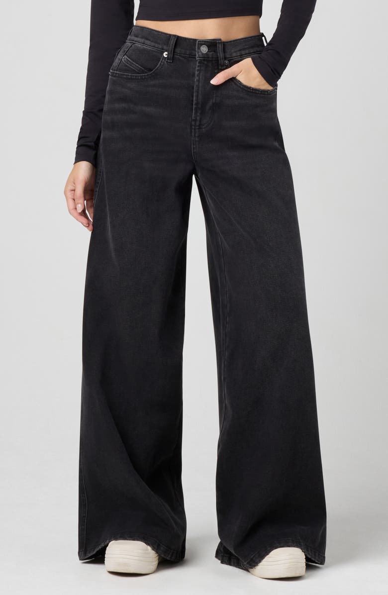Florence by Mills Wide Leg Jeans, Main, color, Black Wash