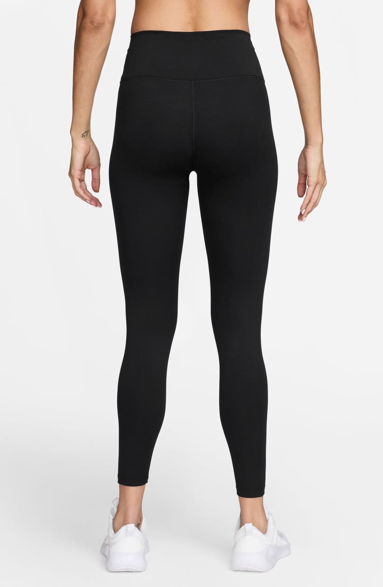 Nike Dri-FIT One High Waist 7/8 Leggings, Alternate, color, Black/ White