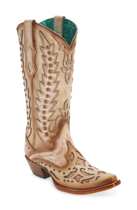 Overlay Mid Calf Western Boot (Women)