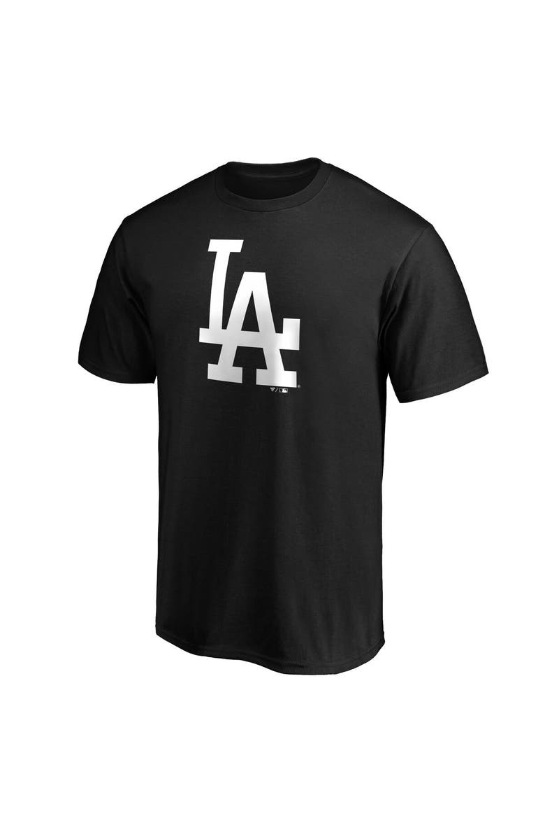 FANATICS Men's Fanatics Branded Black Los Angeles Dodgers Official Logo T-Shirt, Alternate, color,
