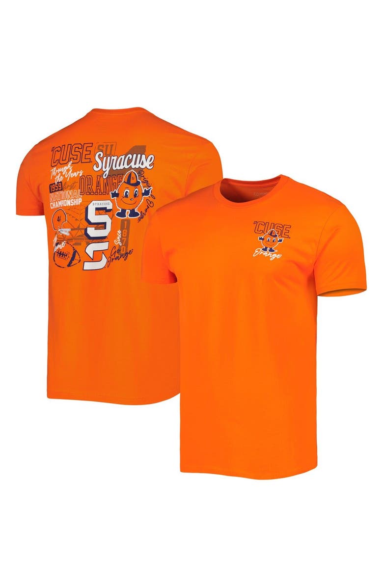IMAGE ONE Men's Orange Syracuse Orange Vintage Through the Years Two-Hit T-Shirt, Main, color,