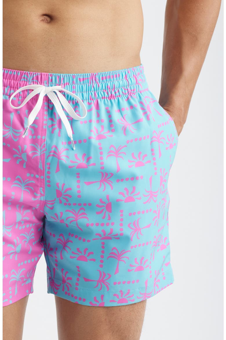 Pacific Grids 5.5-Inch Swim Trunks, Alternate, color, BRIGHT PINK