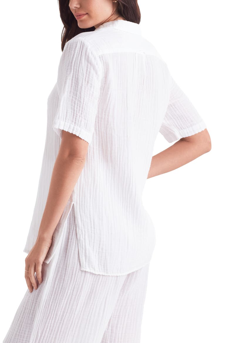 Vista Double Gauze Shirt, Alternate, color, WHITE
