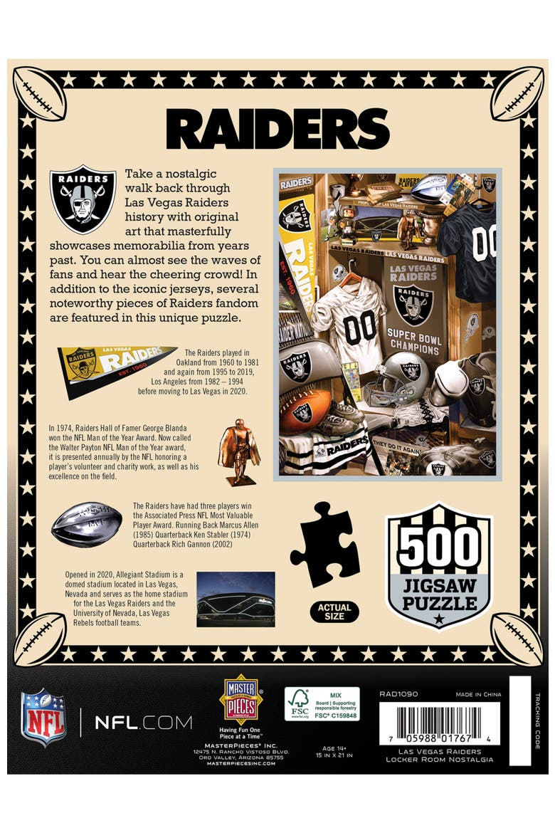 Las Vegas Raiders Locker Room 500 Puzzle, Alternate, color, Multicolor