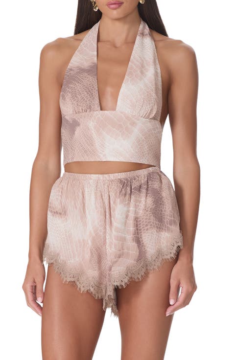 Sylas Plunge Halter Neck Crop Top