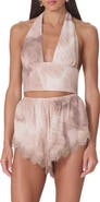 AFRM Sylas Plunge Halter Neck Crop Top