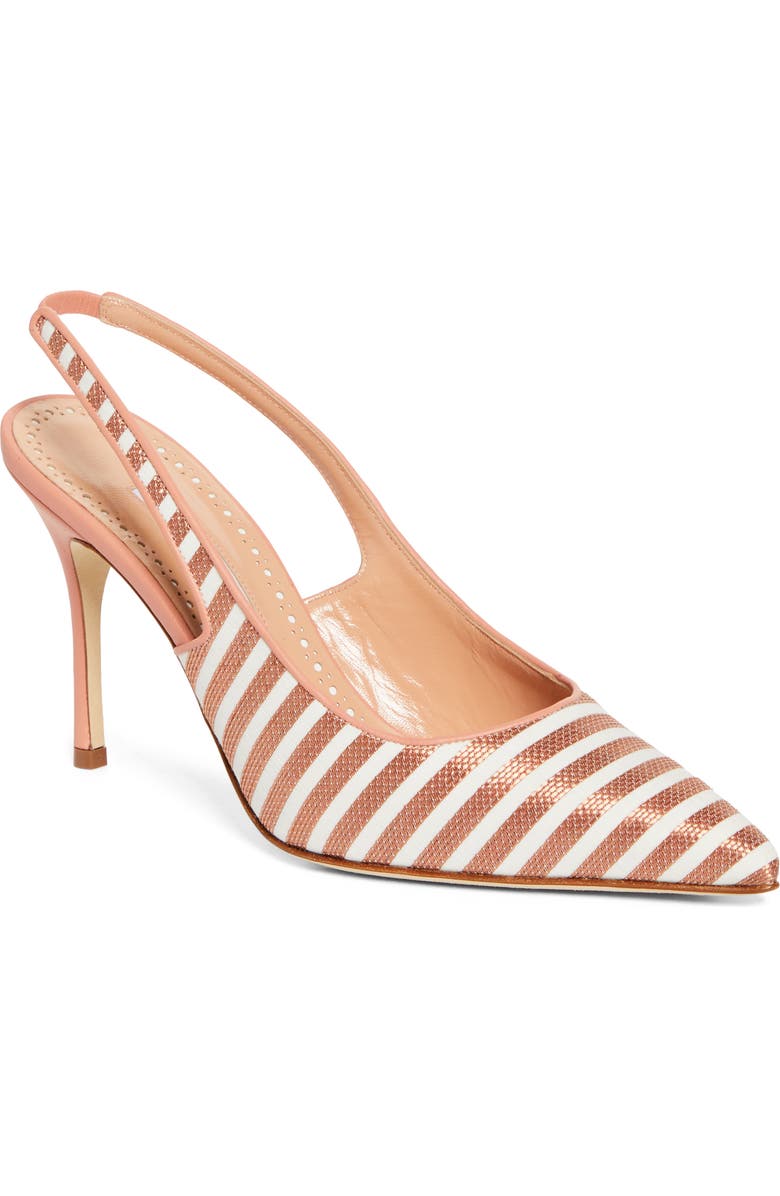 Manolo Blahnik Allurafia Stripe Slingback Pump, Main, color,