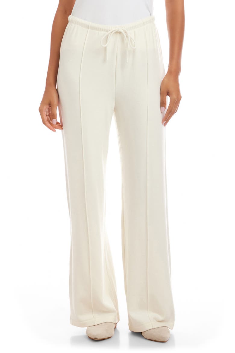 Drawstring Pintuck Sweatpants, Main, color, CREAM