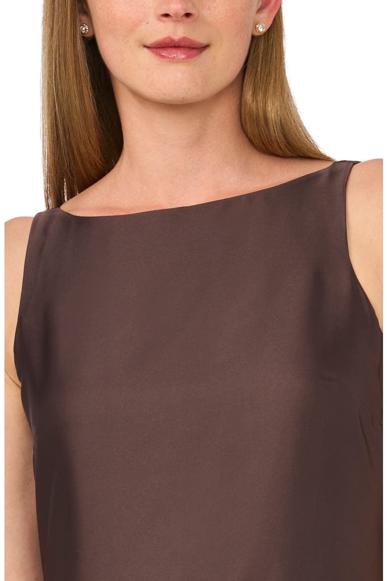Iris Print Boat Neck Maxi Dress, Alternate, color, CHOCOLATE BROWN