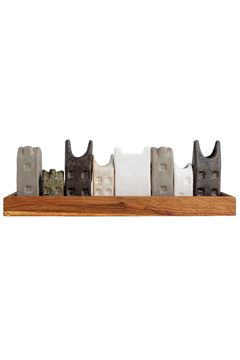 House-Shaped Vase Set, Alternate, color, White