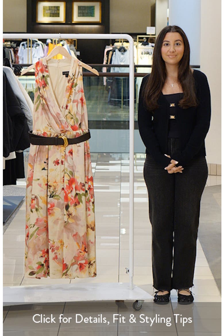 Floral Print Sleeveless Midi Dress video