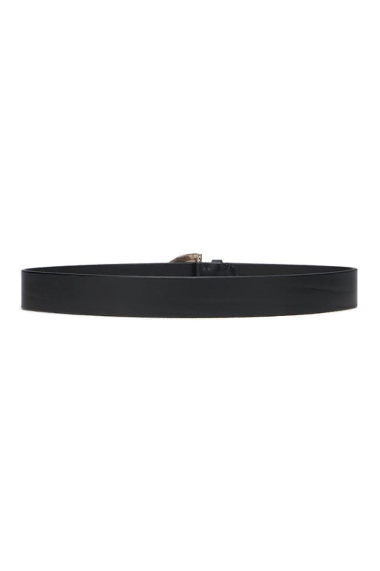 Aged Silver Turquoise Buckle Belt, Alternate, color, Black