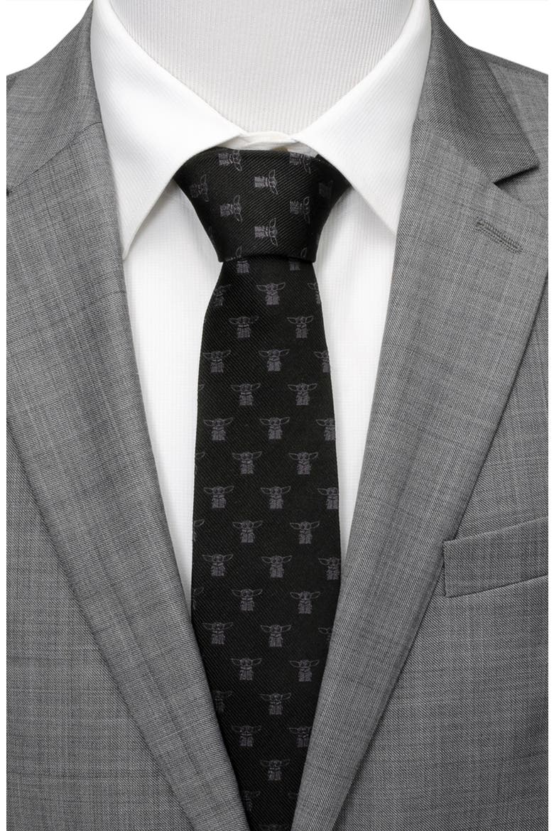 Star Wars™ The Child Silk Tie, Alternate, color, BLACK