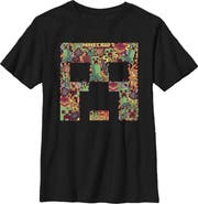 MINECRAFT Boy's Minecraft Creeper Collage  Graphic T-Shirt