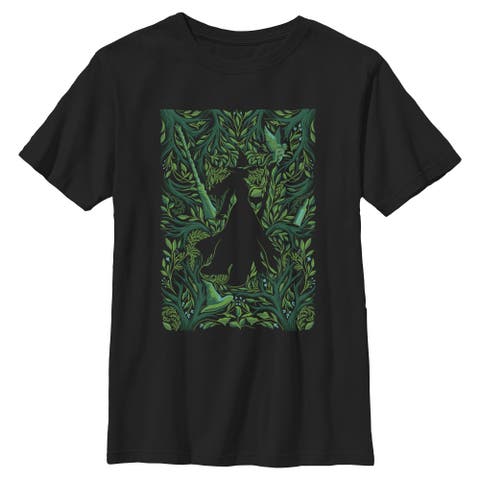 Boy's Wicked For Good Elphaba Forest Green Poster  Graphic T-Shirt