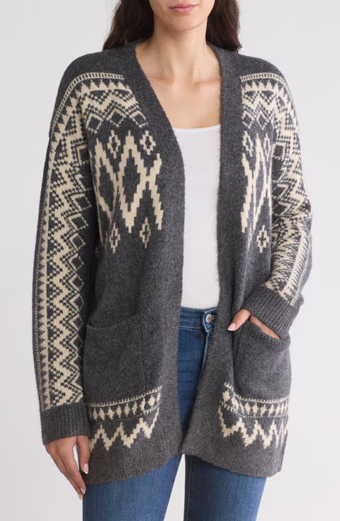 Fair Isle Print Cardigan
