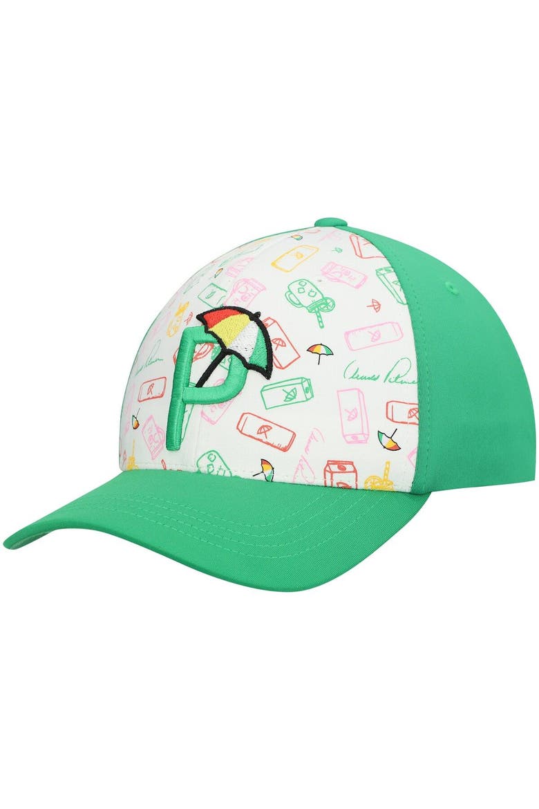 Men's Puma Green Arnold Palmer Invitational Snapback Hat, Main, color, Green