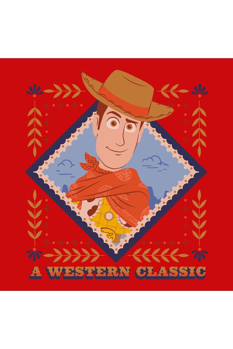 Boy's Toy Story 5 Woody Western Classic  Graphic T-Shirt, Alternate, color, Red