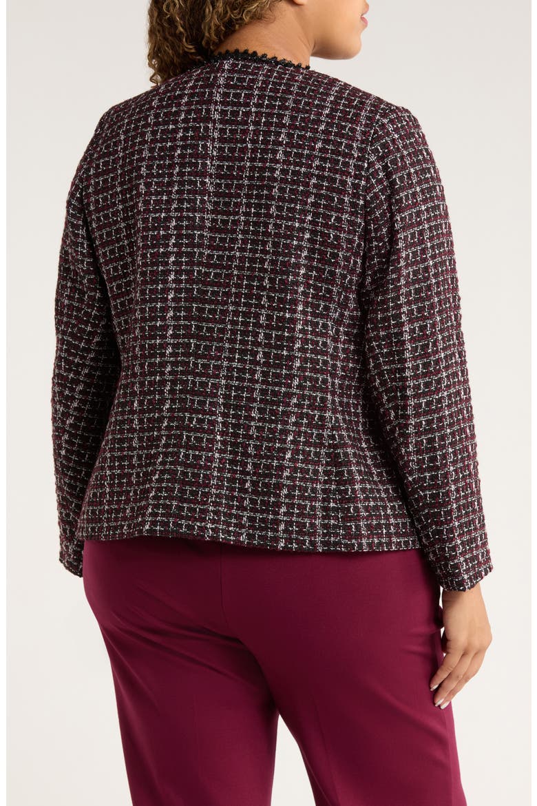 Collarless Tweed Jacket, Alternate, color, SHIRAZ MULTI