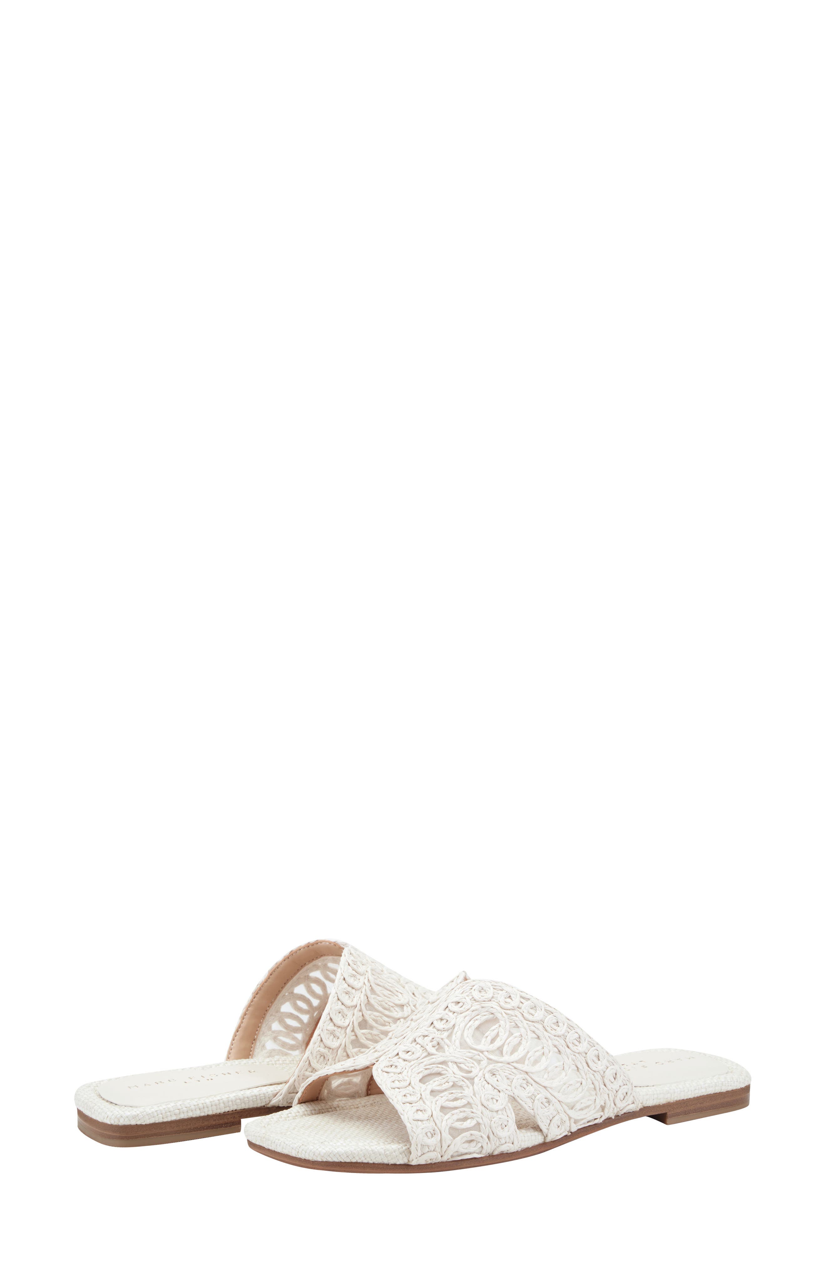 Marc Fisher Nalany Slide Sandal, Alternate, color, White