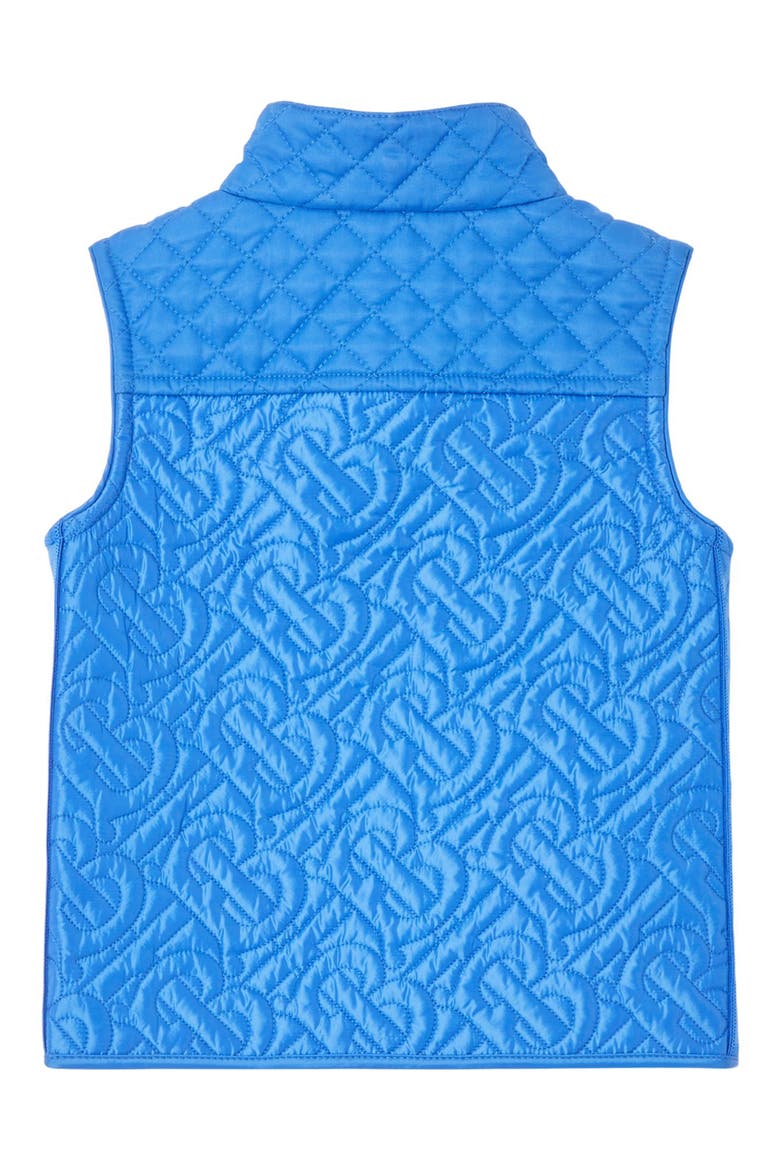 Kids' Giaden TB Monogram Quilted Vest, Alternate, color, COBALT BLUE