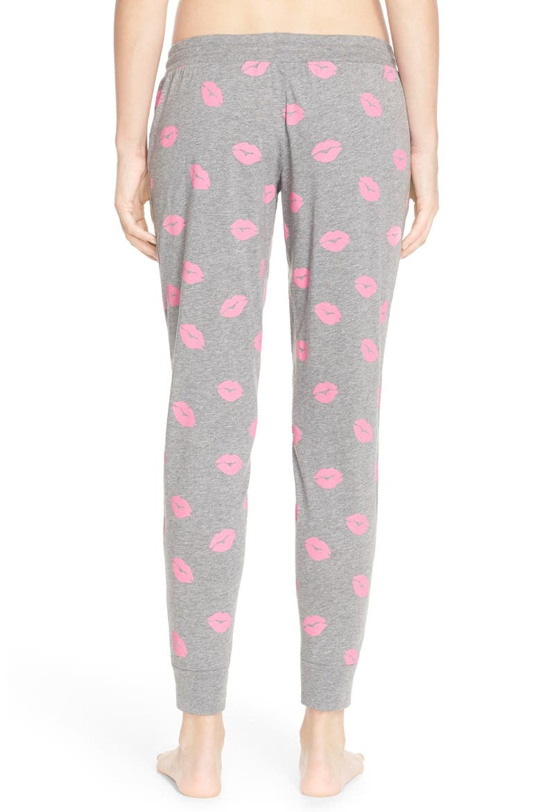 Pajama Jogger Pants, Alternate, color, HEATHER GREY LIPS