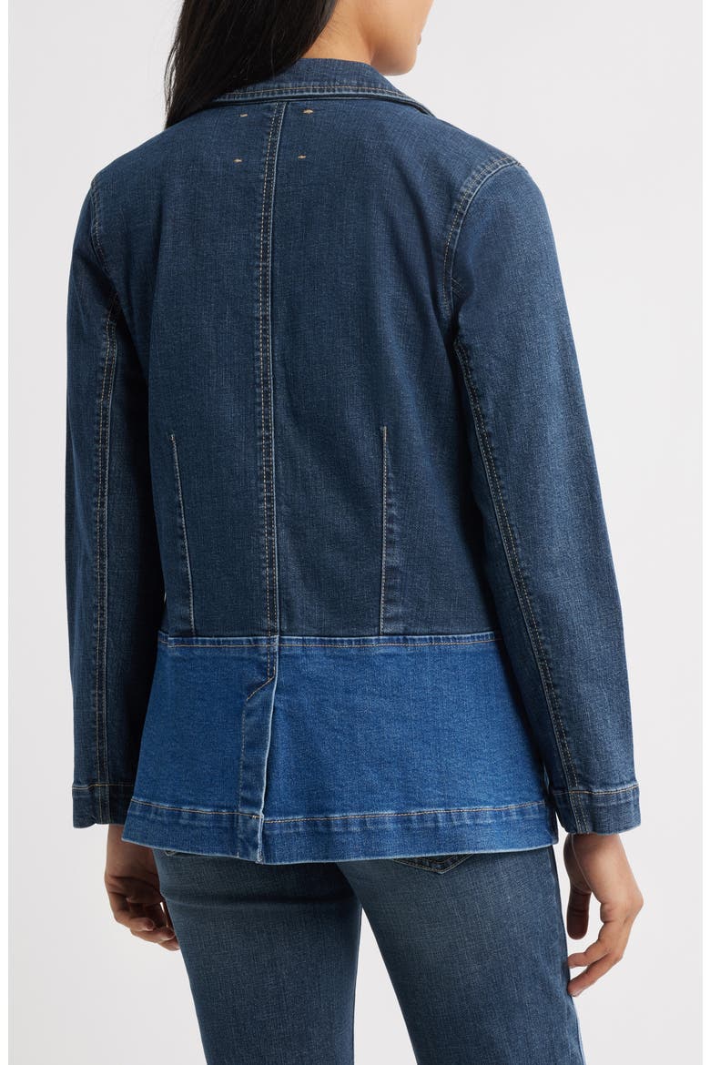 Two-Tone Denim Blazer, Alternate, color, VINTAGE WASH