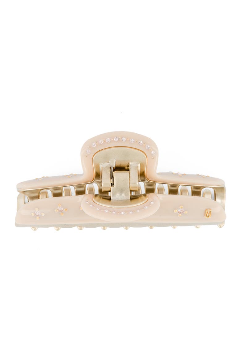 Soleil Levant Large Vendome Crystals Claw Clip, Alternate, color, Beige