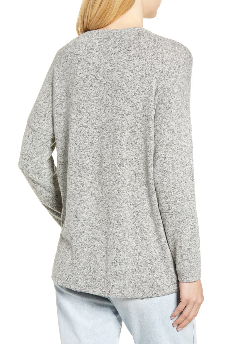 Leigh Knit Top, Alternate, color, MELANGE GREY