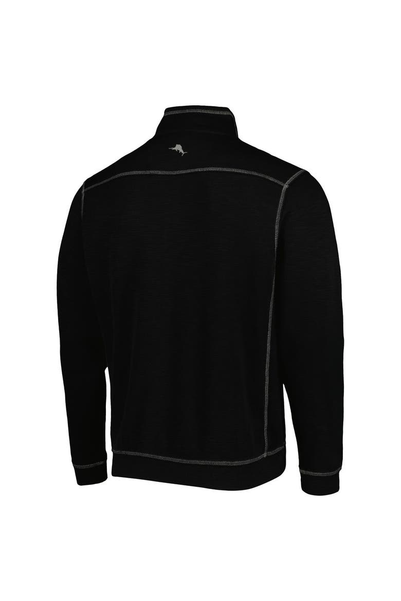 Men's Tommy Bahama Black South Carolina Gamecocks Sport Tobago Bay Tri-Blend Mock Neck Half-Zip Jacket, Alternate, color, Black