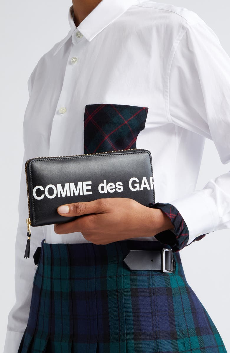 Comme des Garçons Wallets Huge Logo Long Zip Wallet, Alternate, color, 