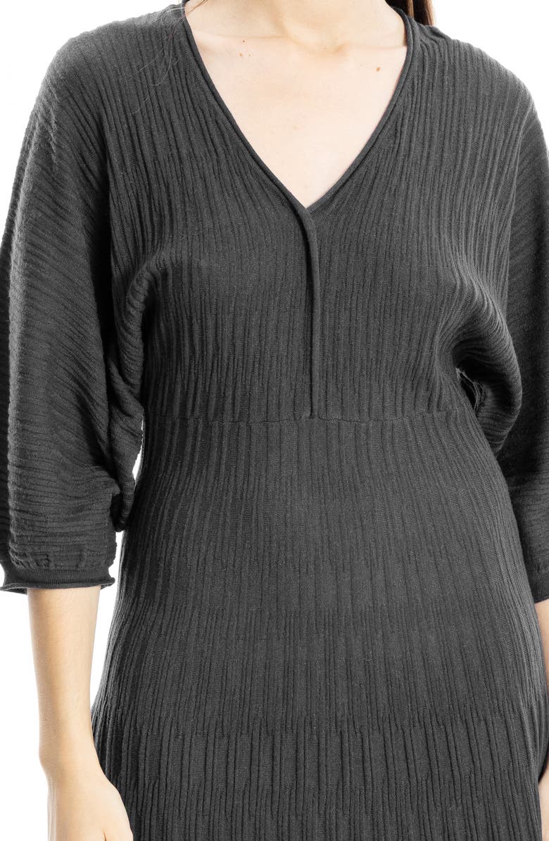 MAX STUDIO Balloon Sleeve Midi Sweater Dress, Alternate, color, Charcoal Grey
