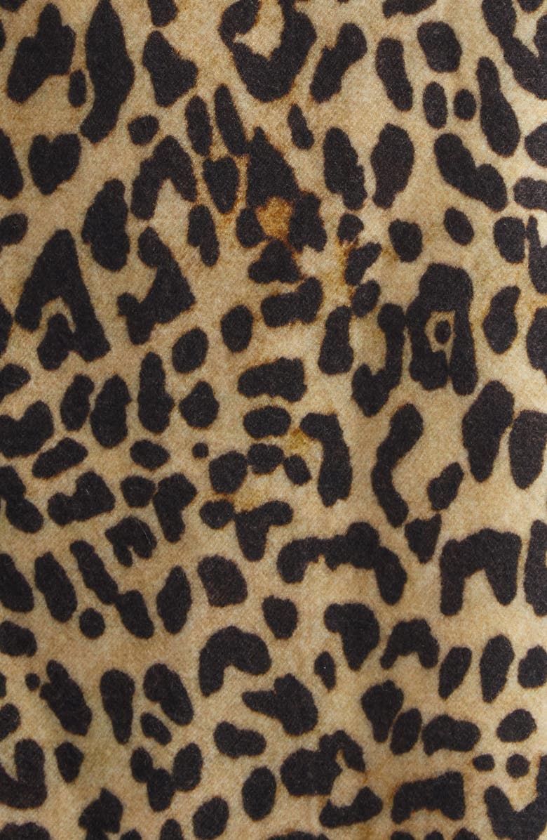 Valentino Garavani Leopard Print Wool Coat, Alternate, color, Beige Multi