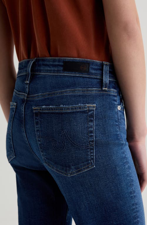 Ag Mari Mid Rise Ankle Slim Straight Leg Jeans In Blue