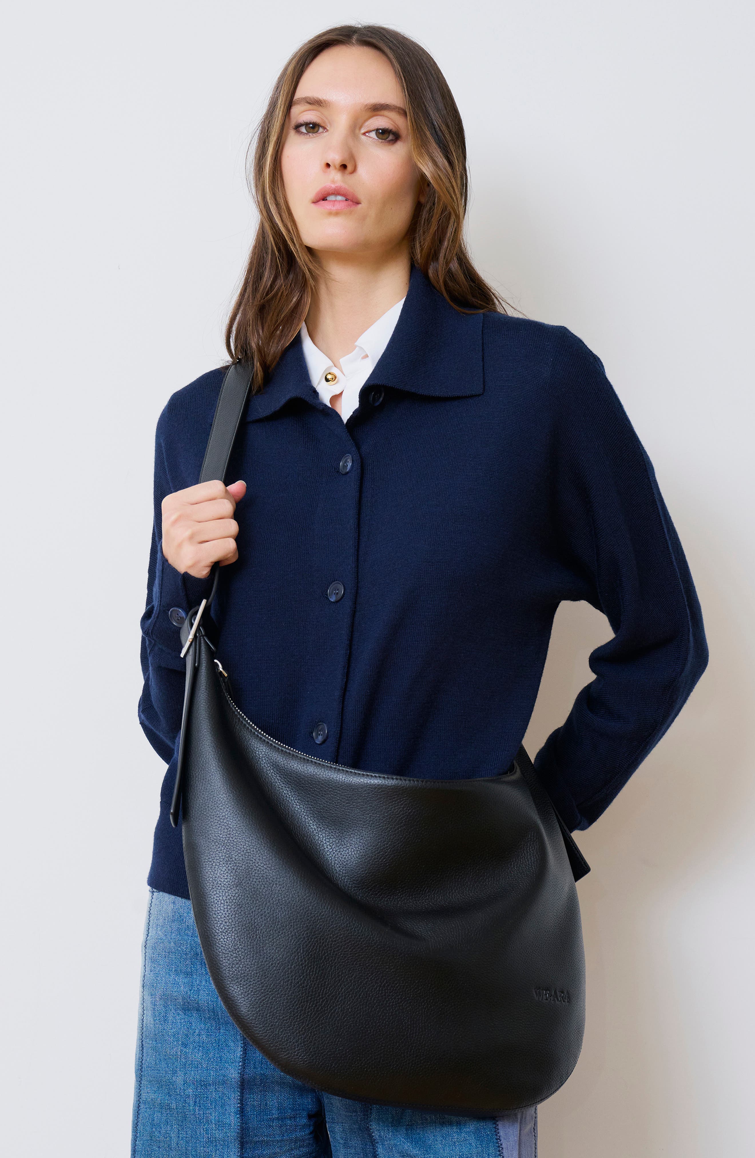 WE-AR4 The H Messenger Bag, Alternate, color, Black