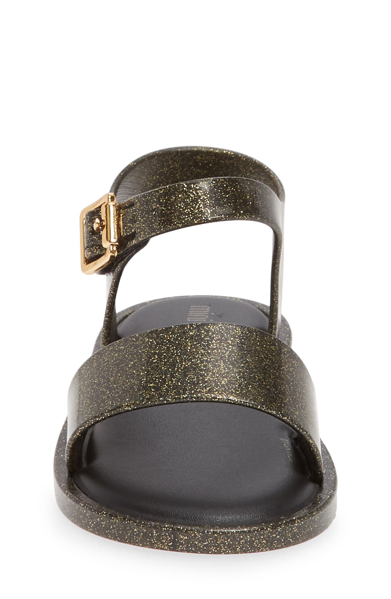 Mar Glitter Jelly Sandal, Alternate, color, GOLD BLACK