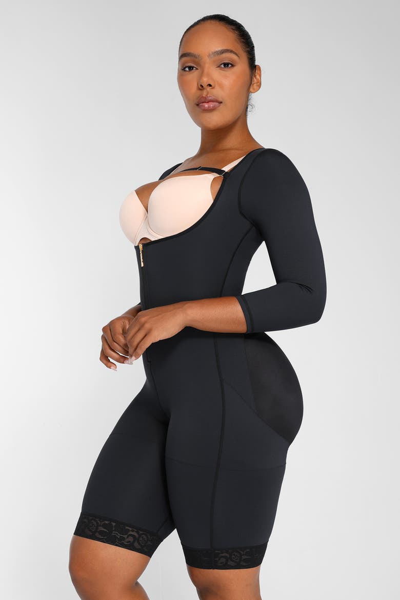 AirSlim Open Bust Butt-Lifting Bodysuit, Alternate, color, Elegant Black