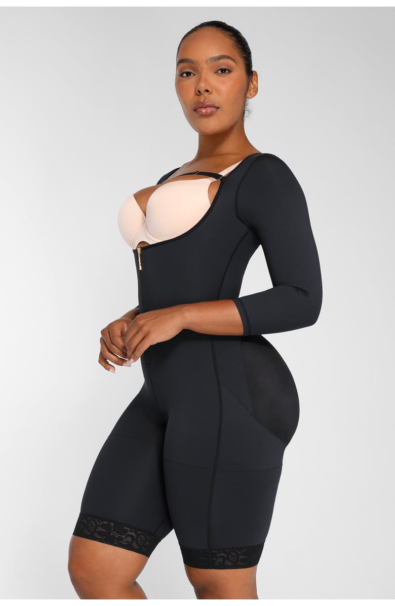 Shapellx AirSlim Open Bust Butt-Lifting Bodysuit, Alternate, color, Elegant Black