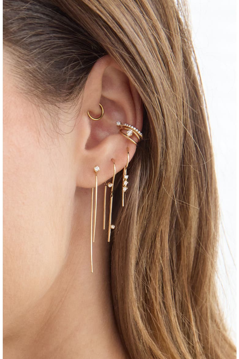 Diamond Wire Threader Earrings, Alternate, color, 14K YELLOW GOLD