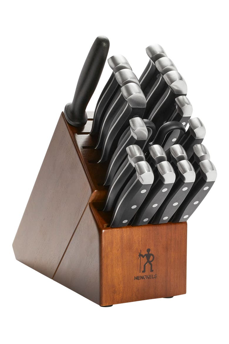 Statement 20-Piece Self-Sharpening Knife Block Set, Alternate, color, BLACK