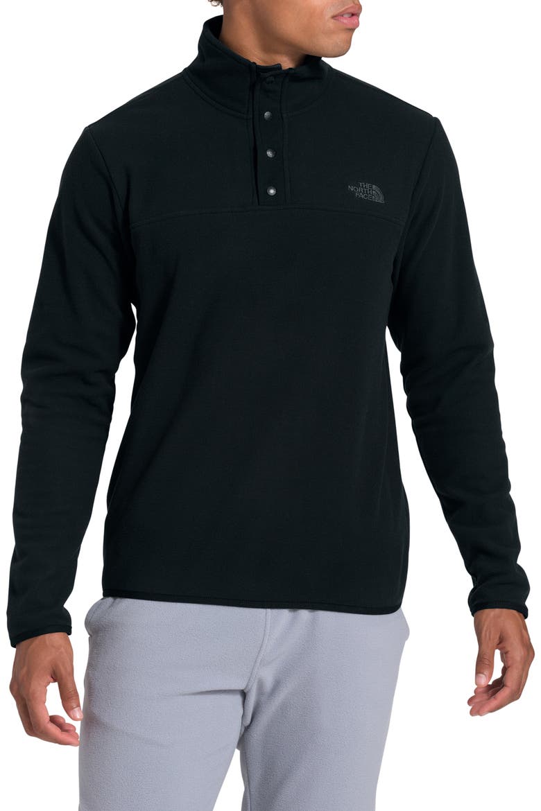 TKA Glacier Snap Neck Pullover, Main, color, TNF BLACK/ TNF BLACK