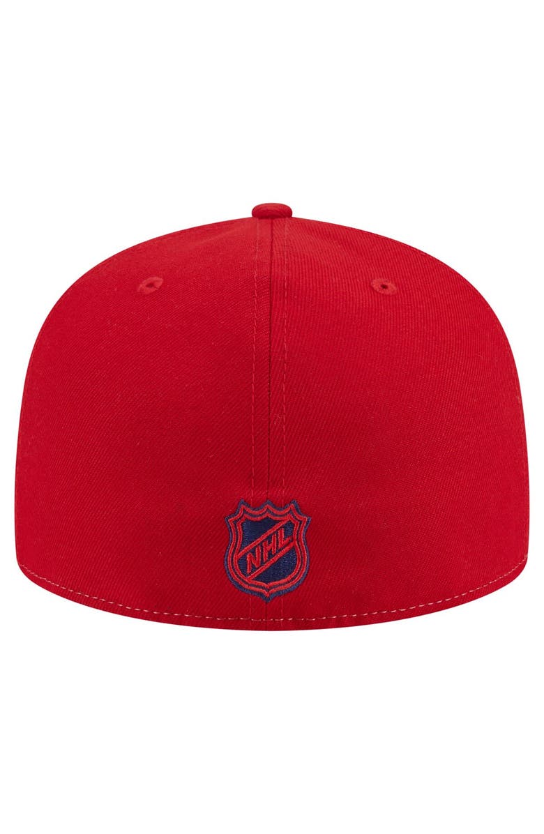 New Era Men's New Era White/Red Washington Capitals Repeat Two-Tone 59FIFTY Fitted Hat, Alternate, color, White