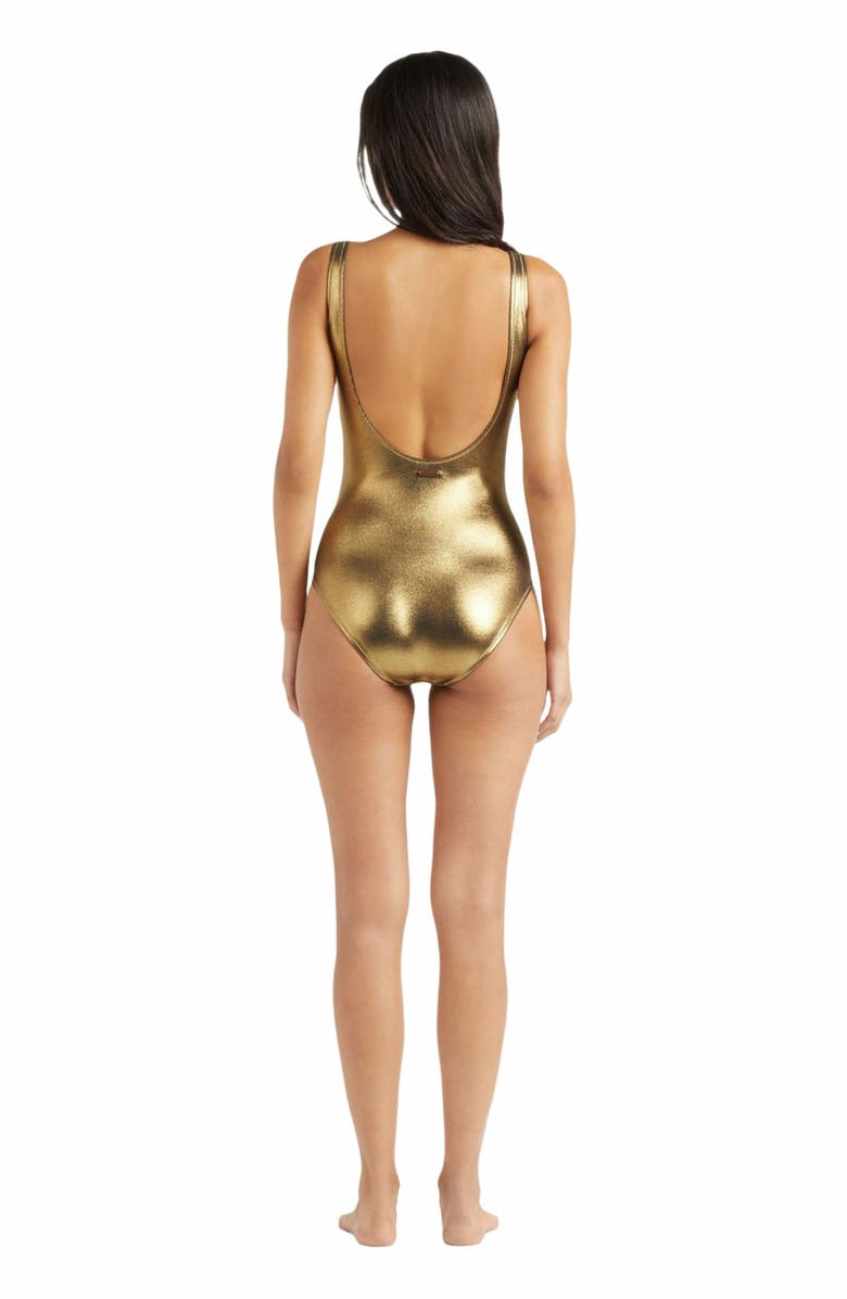 Vilebrequin Women's Metallic Tank One-Piece Swimsuit, Alternate, color, Dore