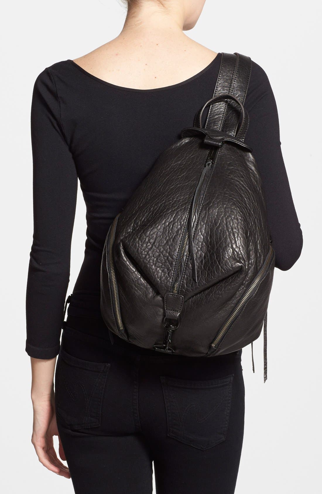 'Julian' Backpack, Alternate, color, BLACK BUBBLE/ BLACK