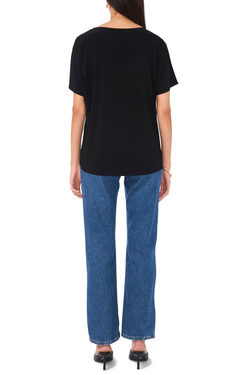 Vince Camuto High-Low Relaxed Fit T-Shirt, Alternate, color, Rich Black