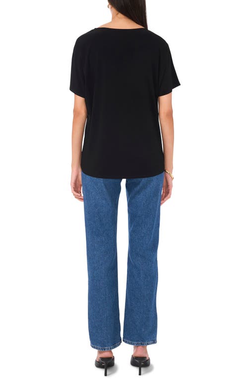 Vince Camuto High-low Relaxed Fit T-shirt In Rich Black