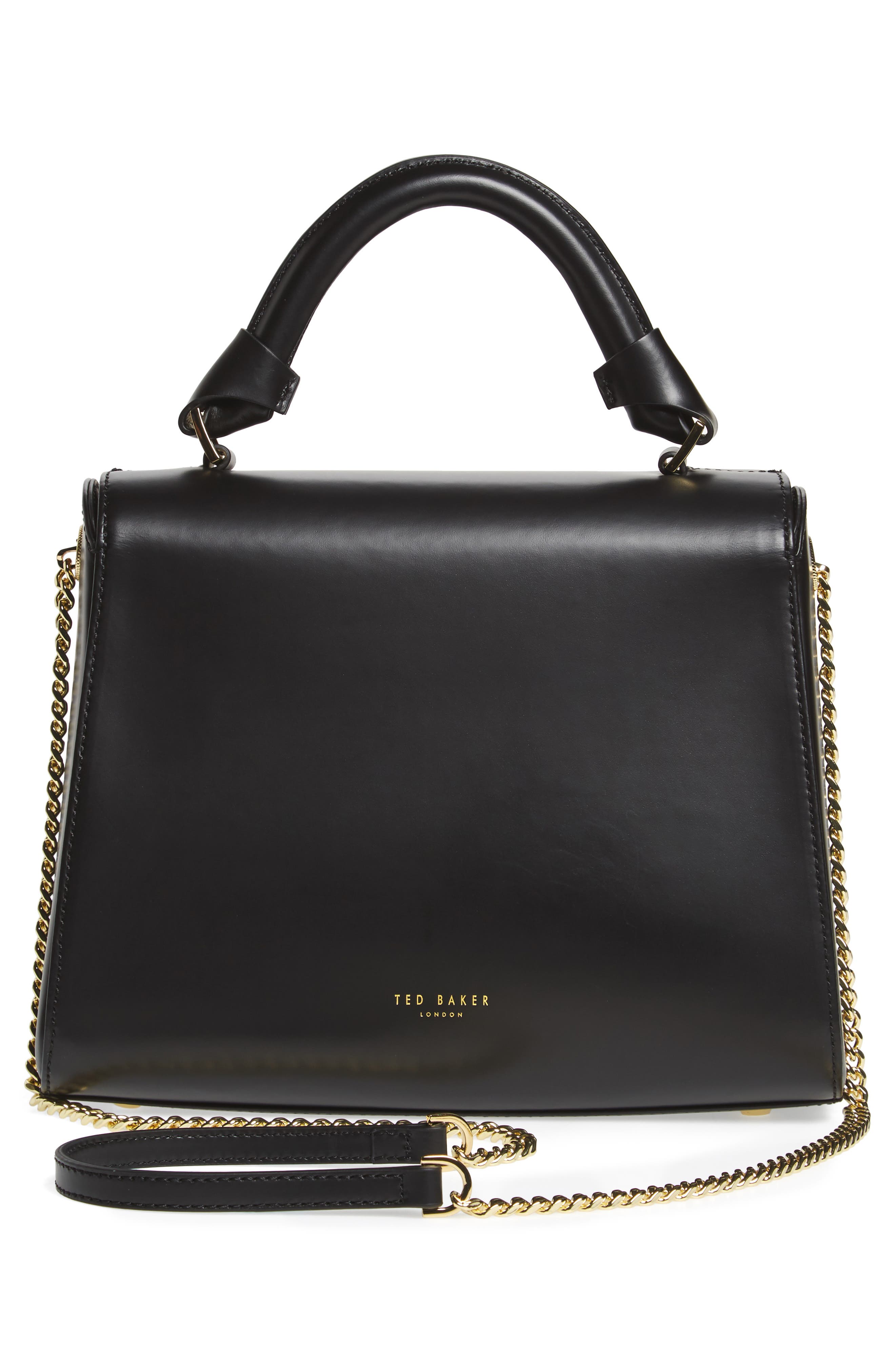 Ted Baker London Leather Top Handle Satchel, Alternate, color, 