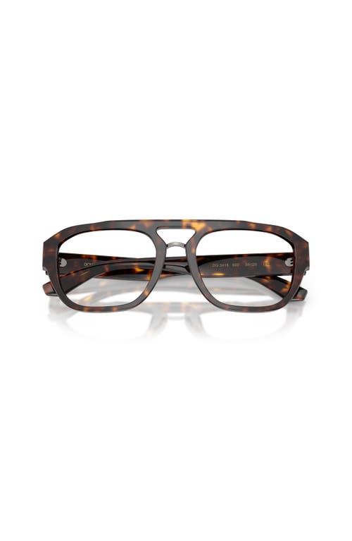 Dolce & Gabbana Dolce&gabbana 55mm Pilot Optical Glasses In Brown
