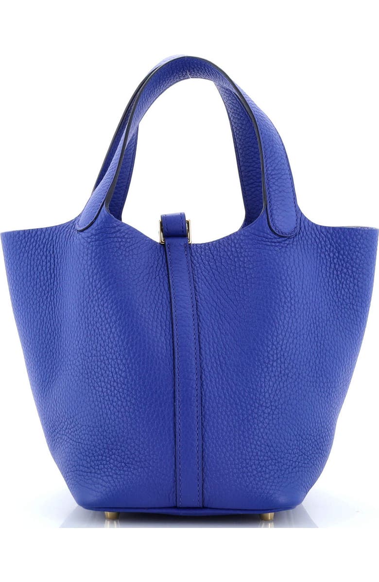 Pre-Owned Hermes Picotin Lock Bag Clemence PM, Alternate, color, Bleu Royal