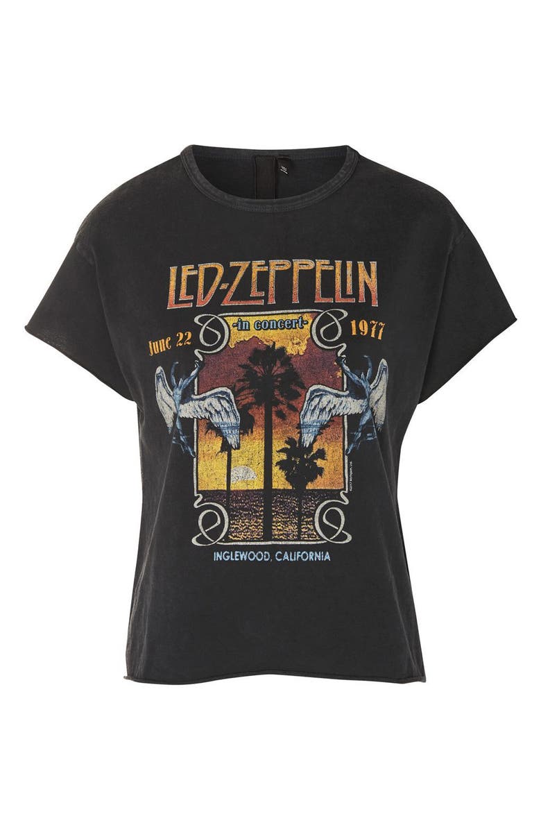 Topshop by And Finally Led Zeppelin Tee, Alternate, color, 